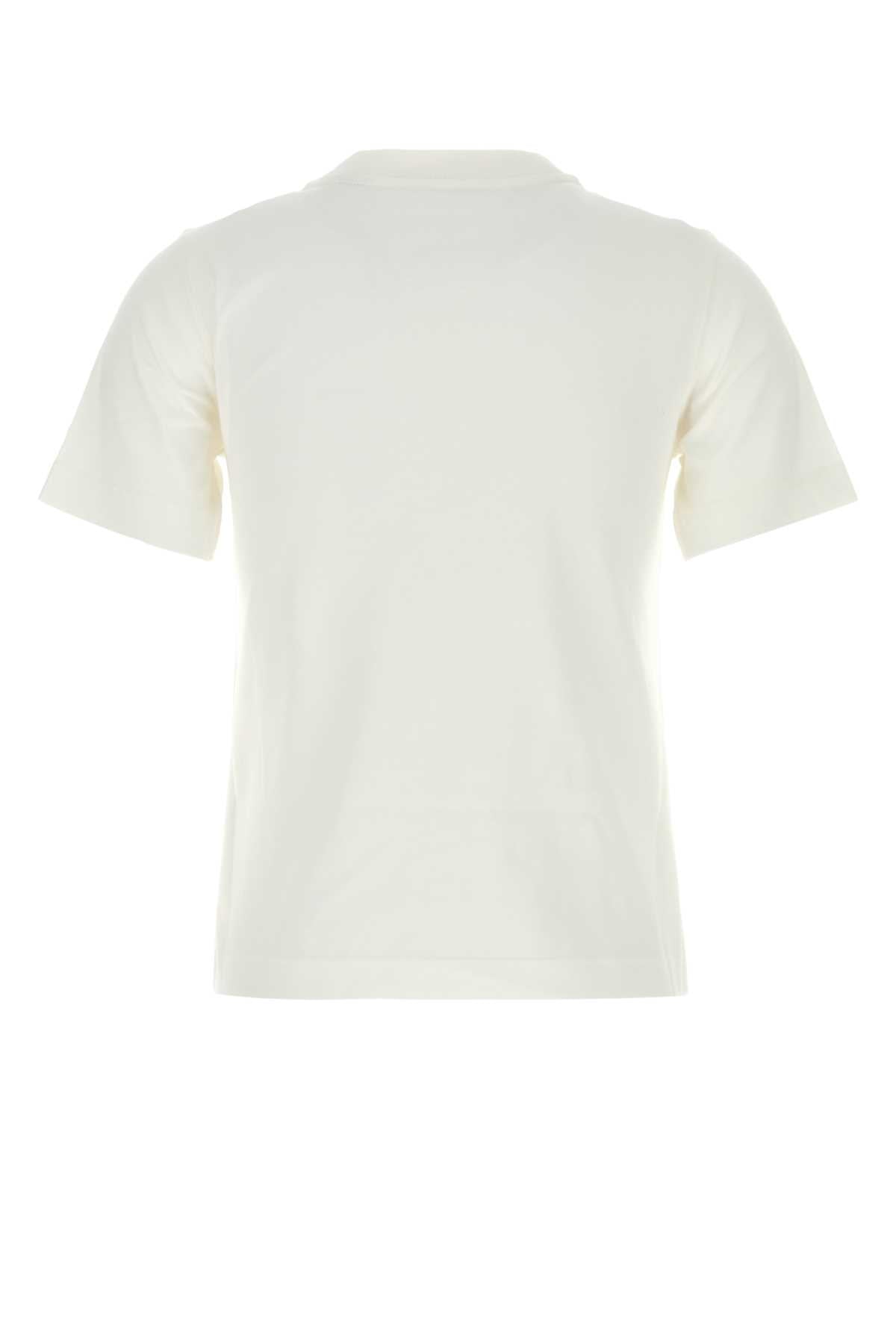 Burberry Women White Cotton T-Shirt BURBERRY