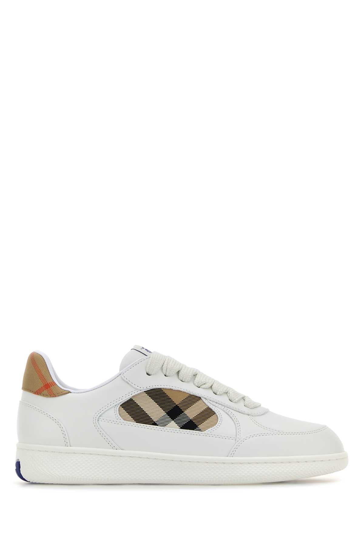 Burberry Women White Leather Terrace Sneakers BURBERRY