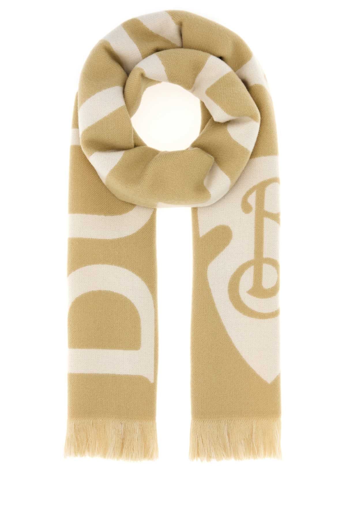 Burberry Unisex Beige Wool Scarf BURBERRY
