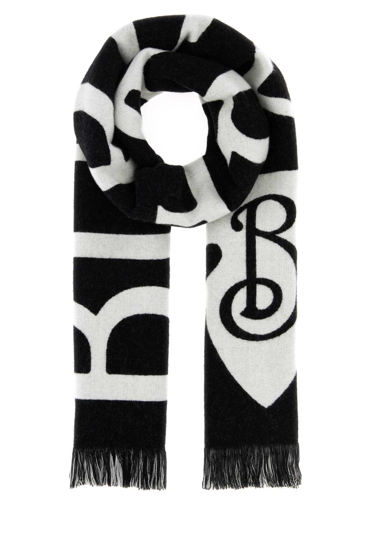 Burberry Unisex Black Wool Scarf BURBERRY