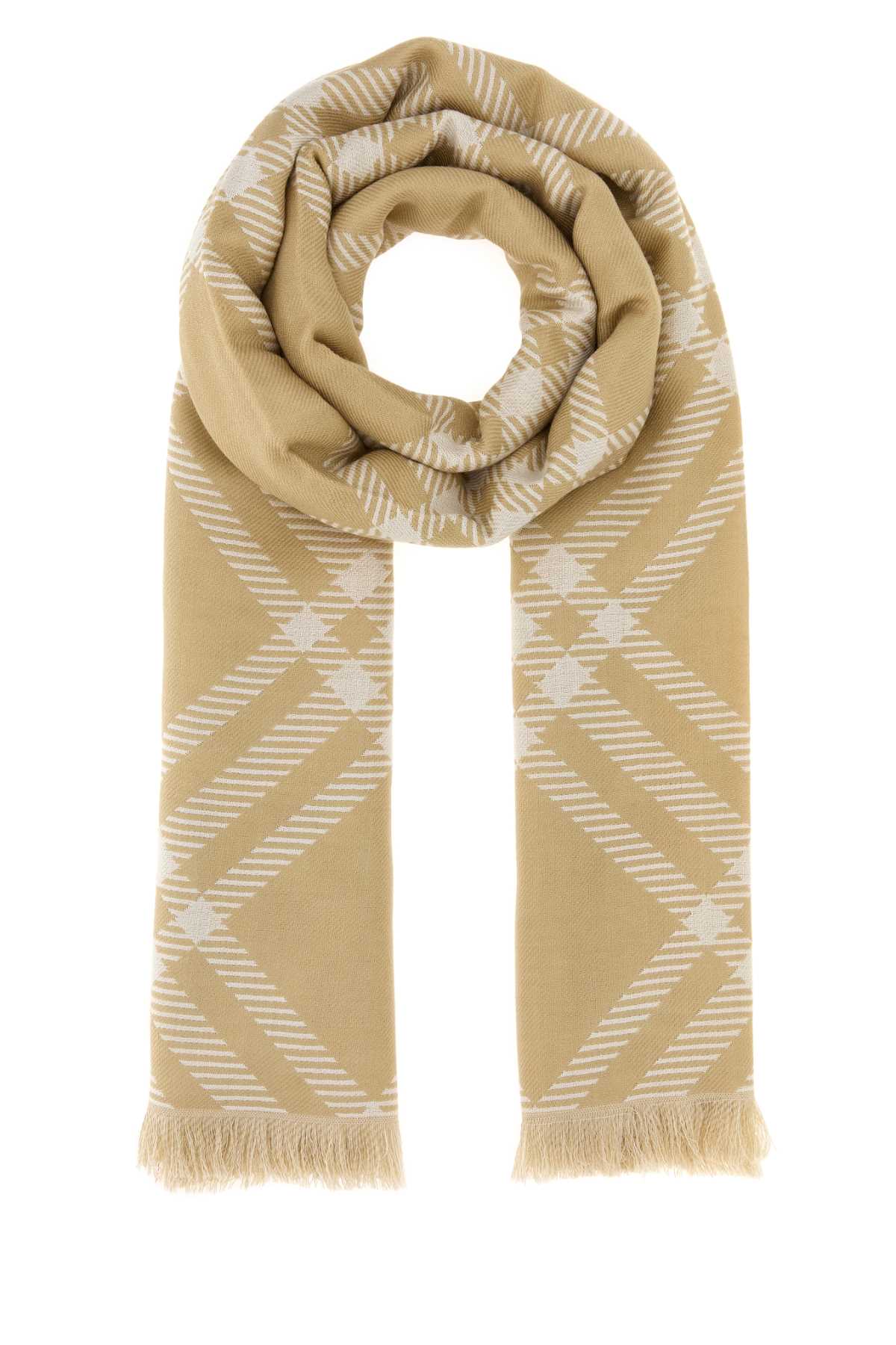 Burberry Unisex Embroidered Wool Blend Scarf BURBERRY