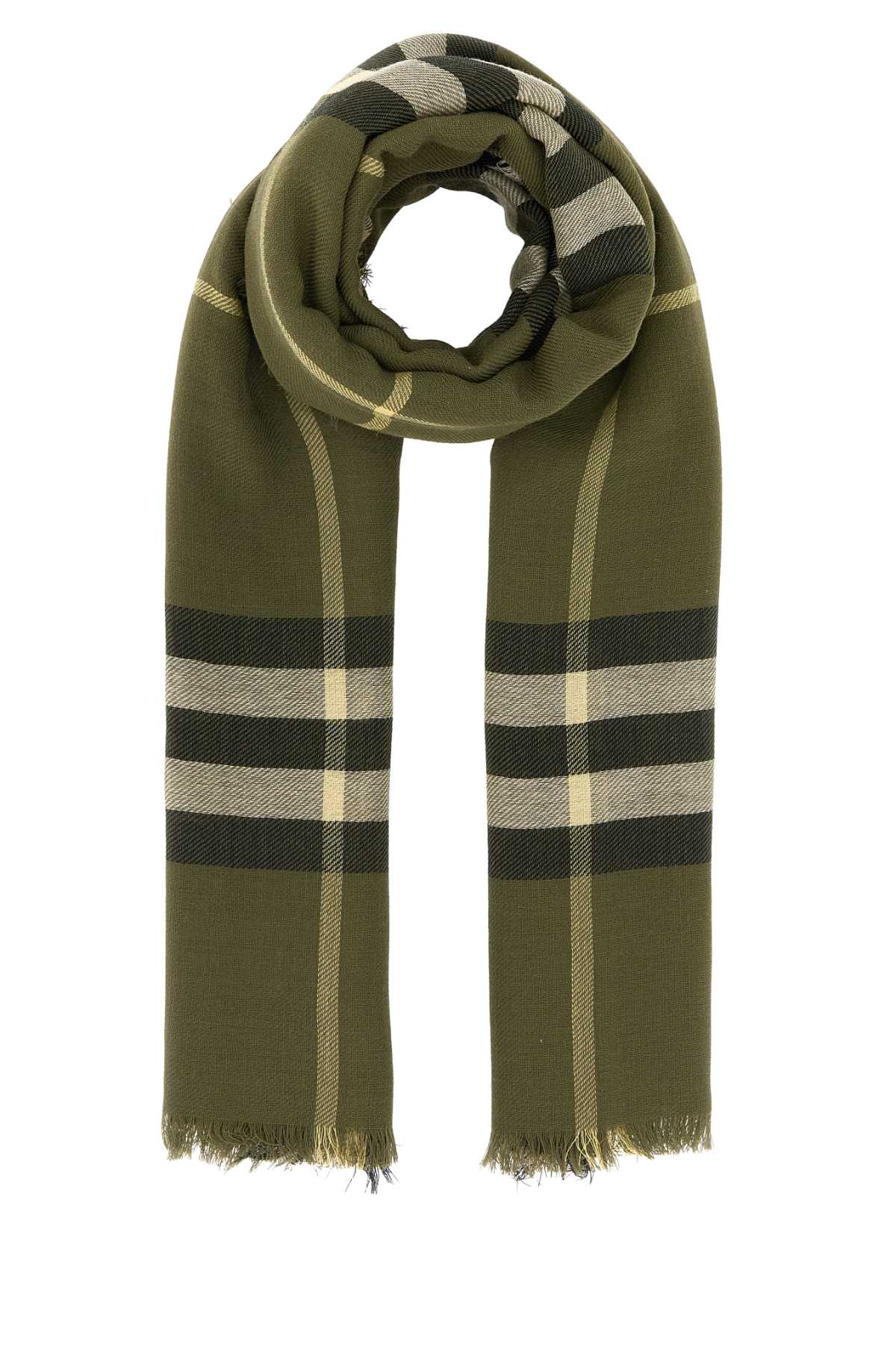 Burberry Unisex Embroidered Wool Scarf BURBERRY