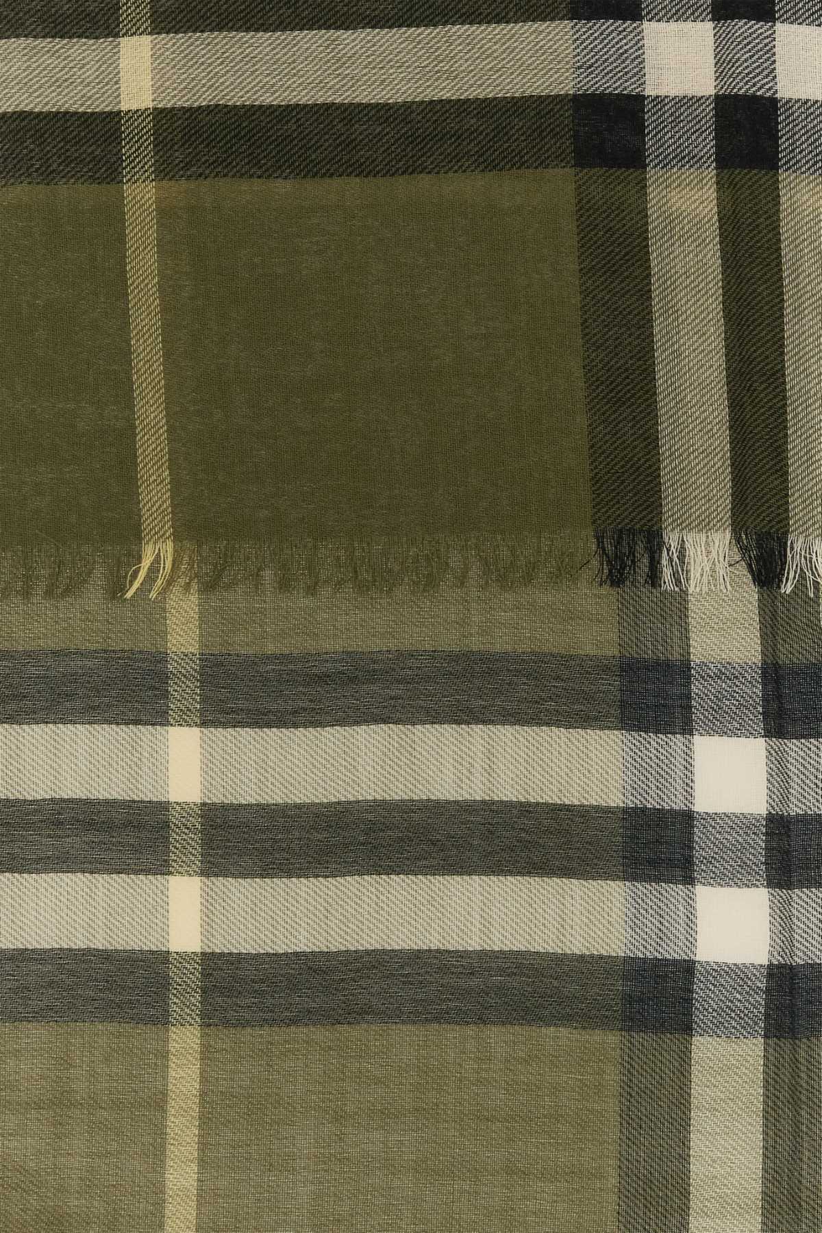Burberry Unisex Embroidered Wool Scarf BURBERRY
