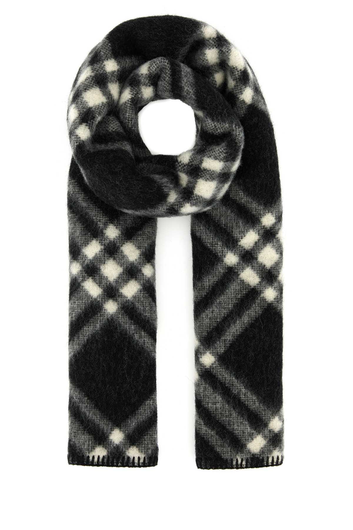 Burberry Unisex Embroidered Wool Scarf BURBERRY
