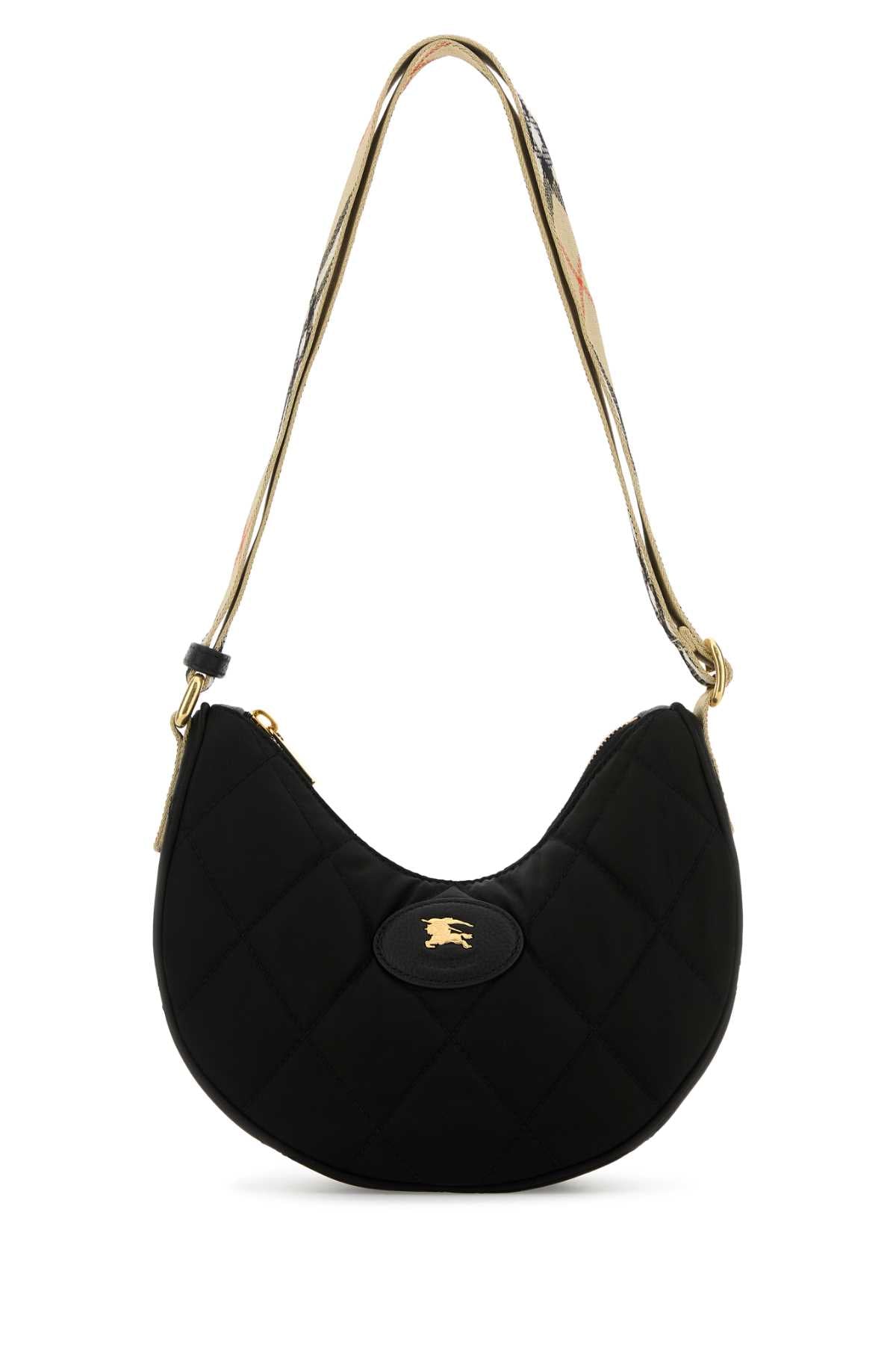 Burberry Women Black Nylon Horseshoe Crossbody Bag BURBERRY