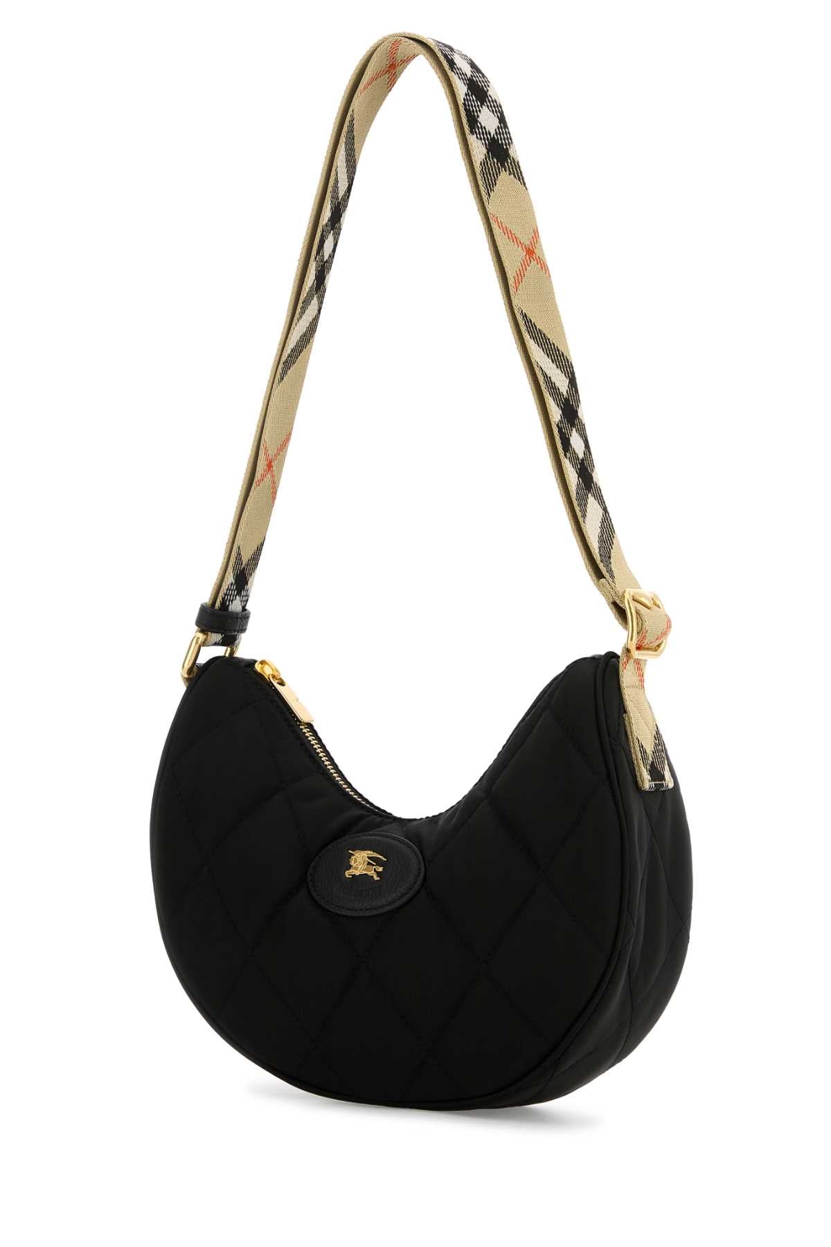 Burberry Women Black Nylon Horseshoe Crossbody Bag BURBERRY