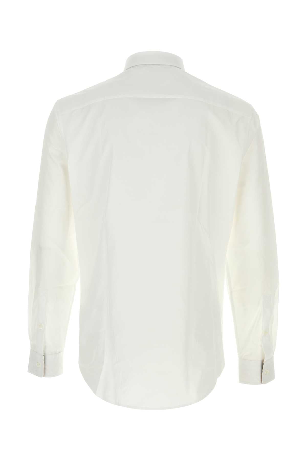 Burberry Men White Stretch Poplin Shirt BURBERRY