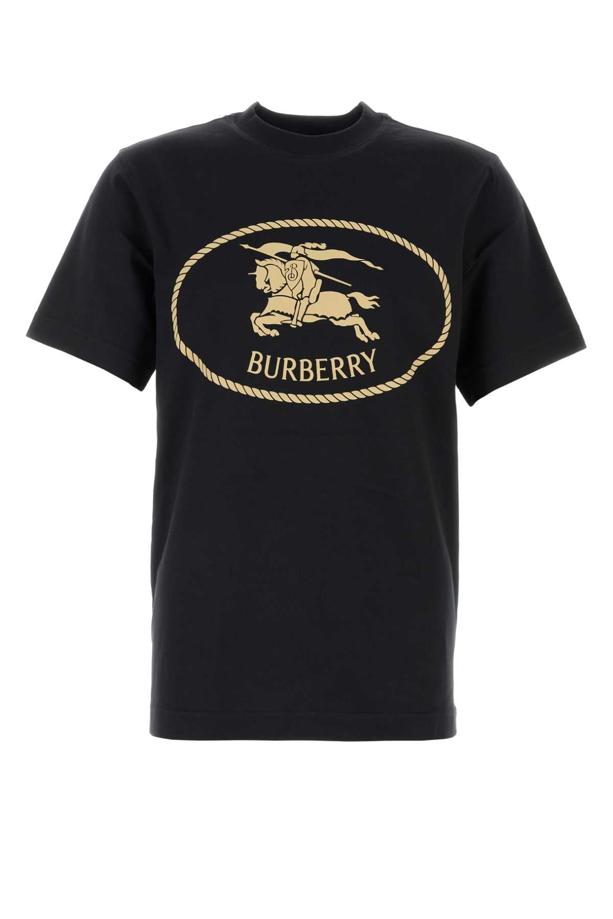 Burberry Men Black Cotton T-Shirt BURBERRY