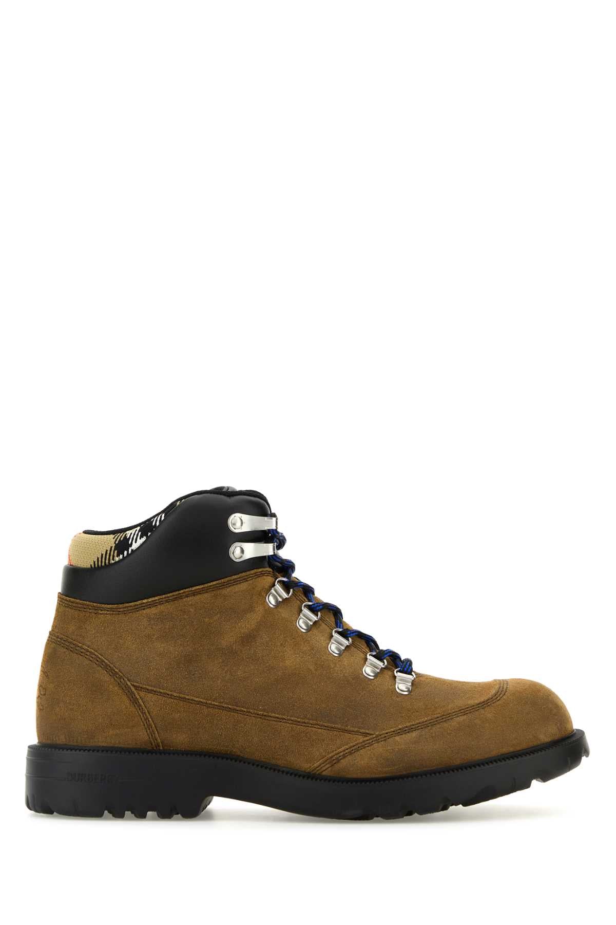 Burberry Men Brown Suede Moor Ankle Boots BURBERRY