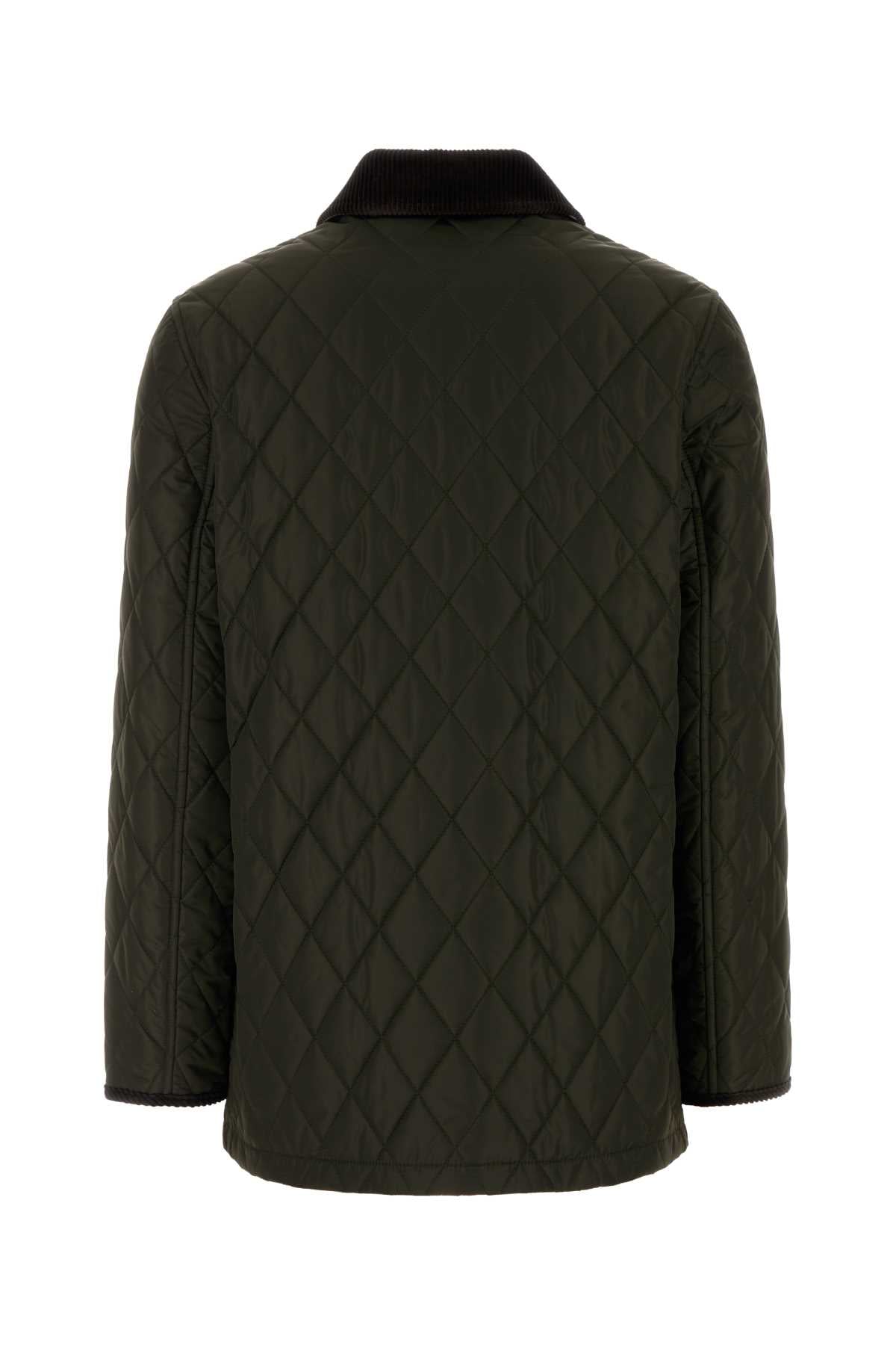 Burberry Women Army Green Nylon Jacket BURBERRY