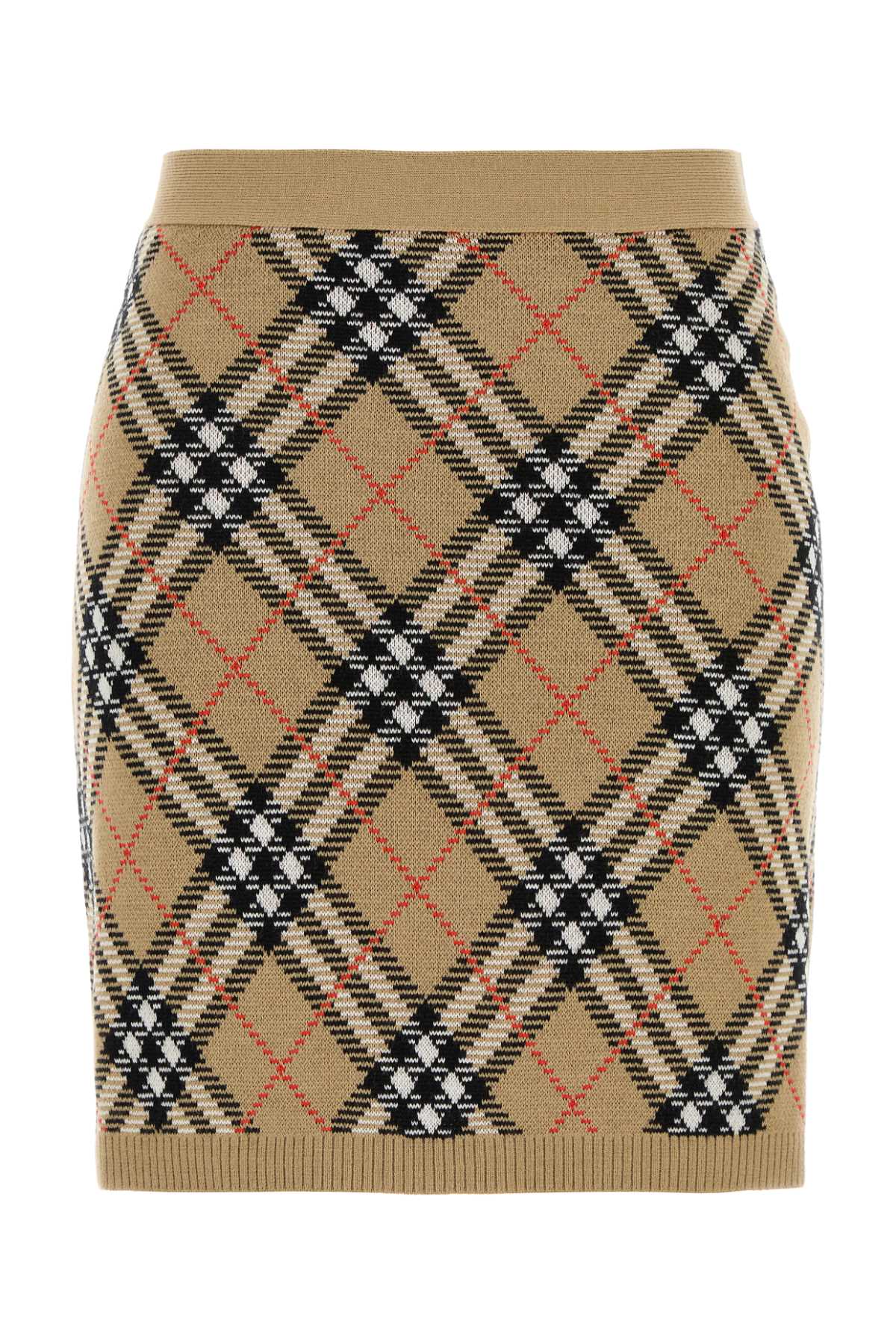 Burberry Women Embroidered Wool Blend Mini Skirt BURBERRY
