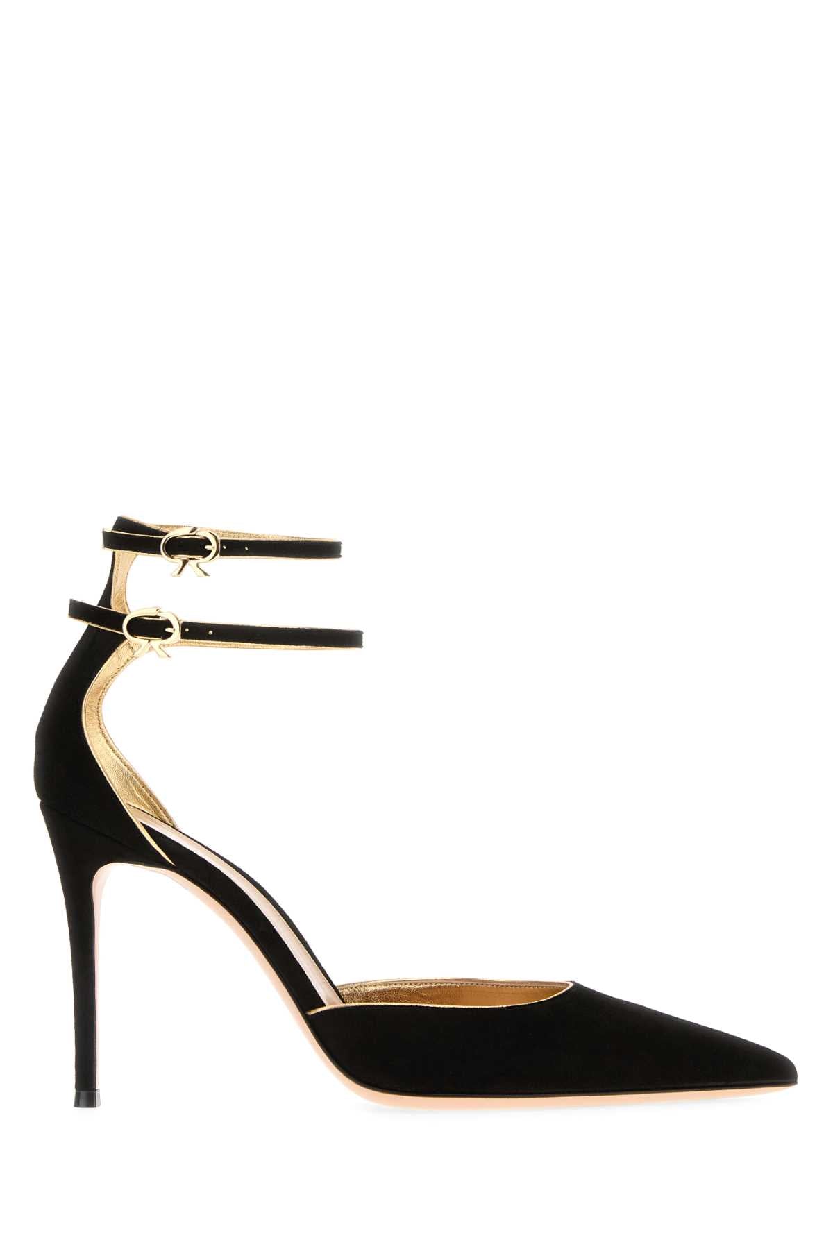 Gianvito Rossi Women Black Suede Ivette Pumps GIANVITO ROSSI
