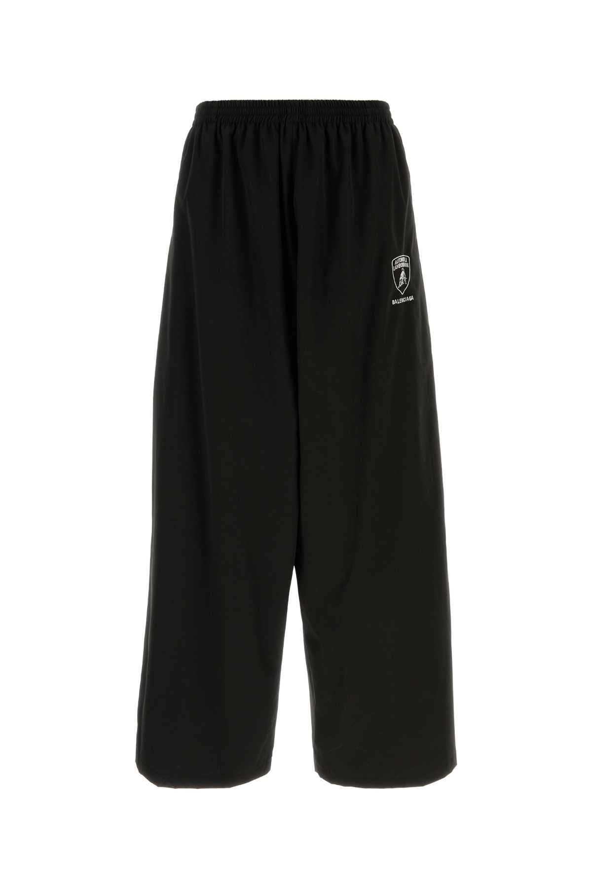 Balenciaga Men Black Tech Fabric Balenciaga X Automobili Lamborghini Wide-Leg Pant BALENCIAGA