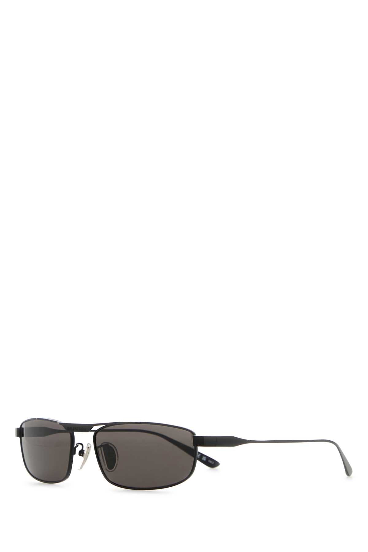 Balenciaga Unisex Black Metal Tag 3.0 Rectangle Sunglasses BALENCIAGA