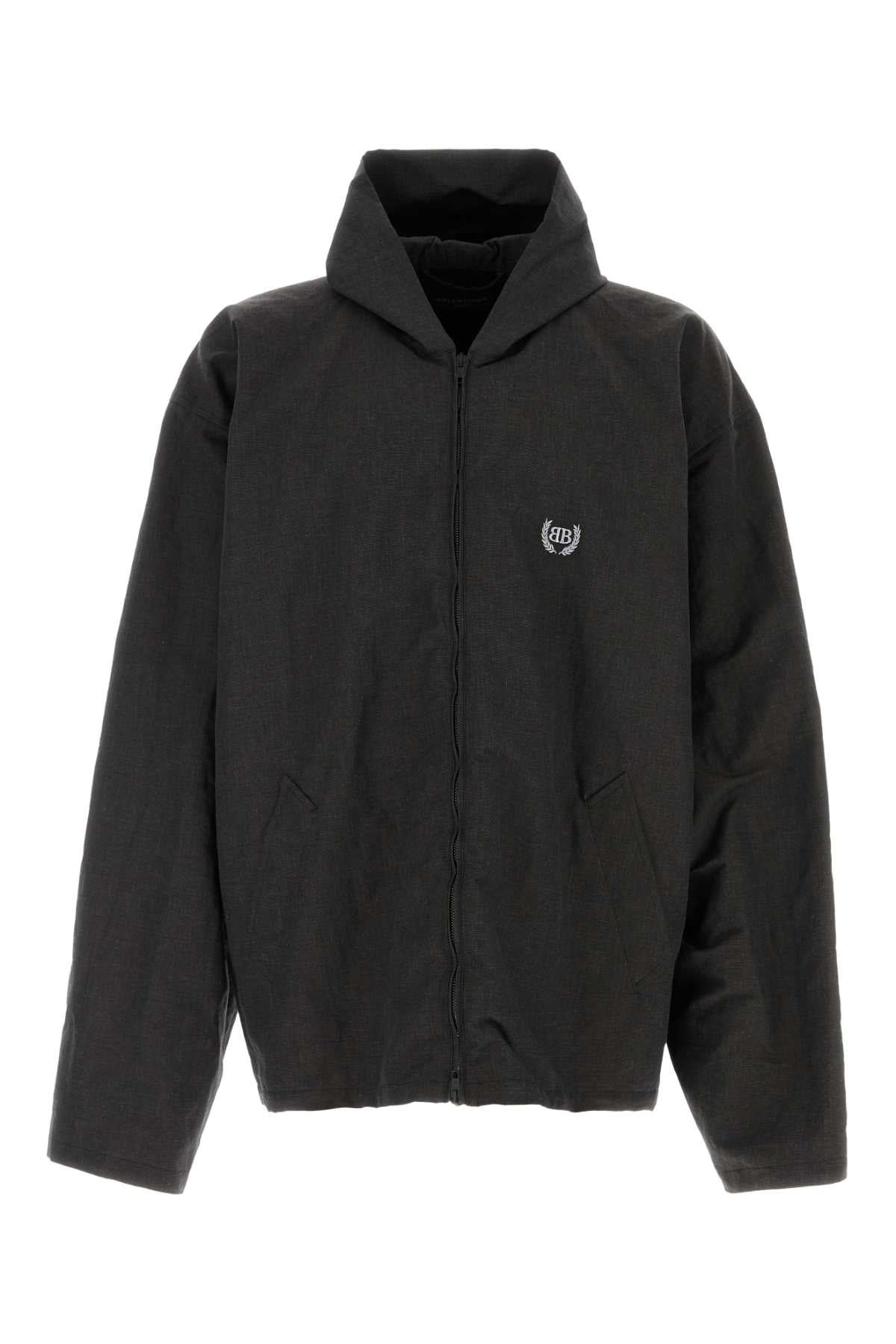 Balenciaga Men Slate Linen Blend Jacket BALENCIAGA