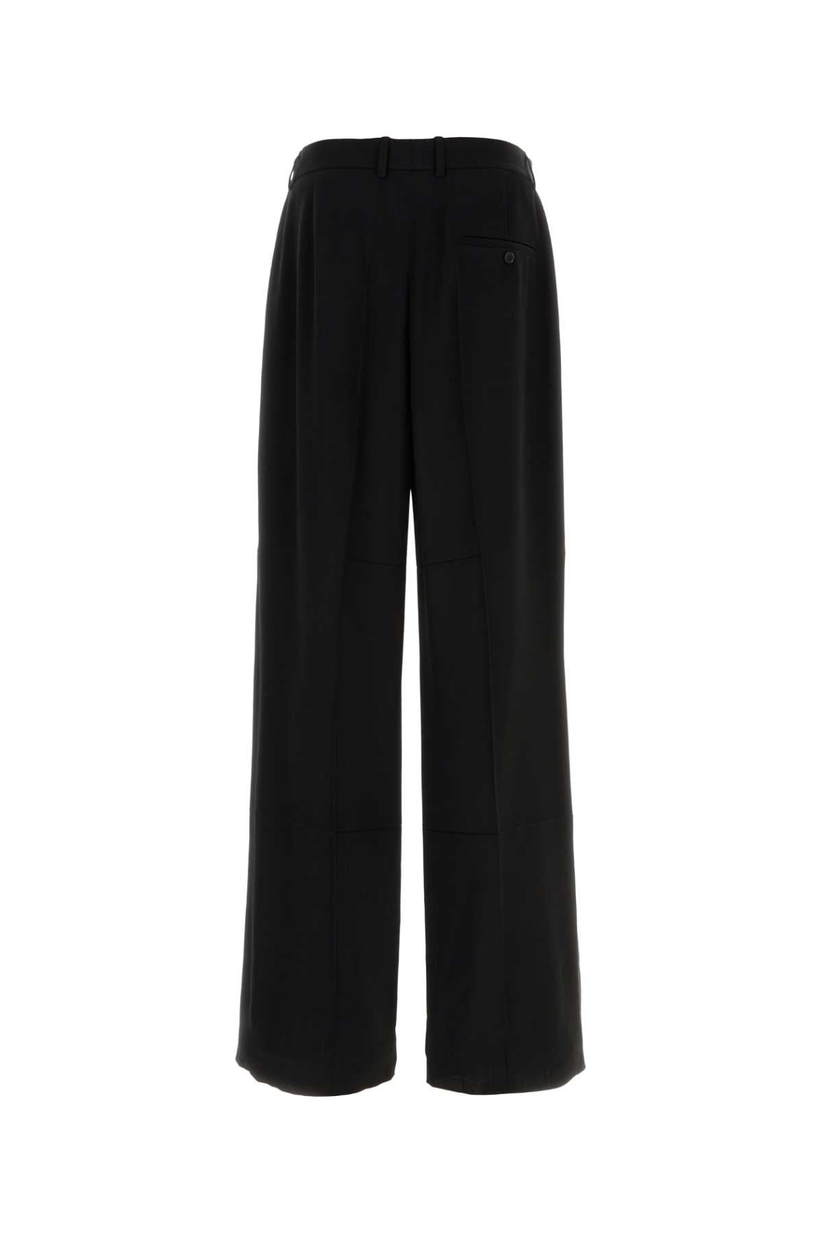 Balenciaga Men Black Twill Wide-Leg Pant BALENCIAGA