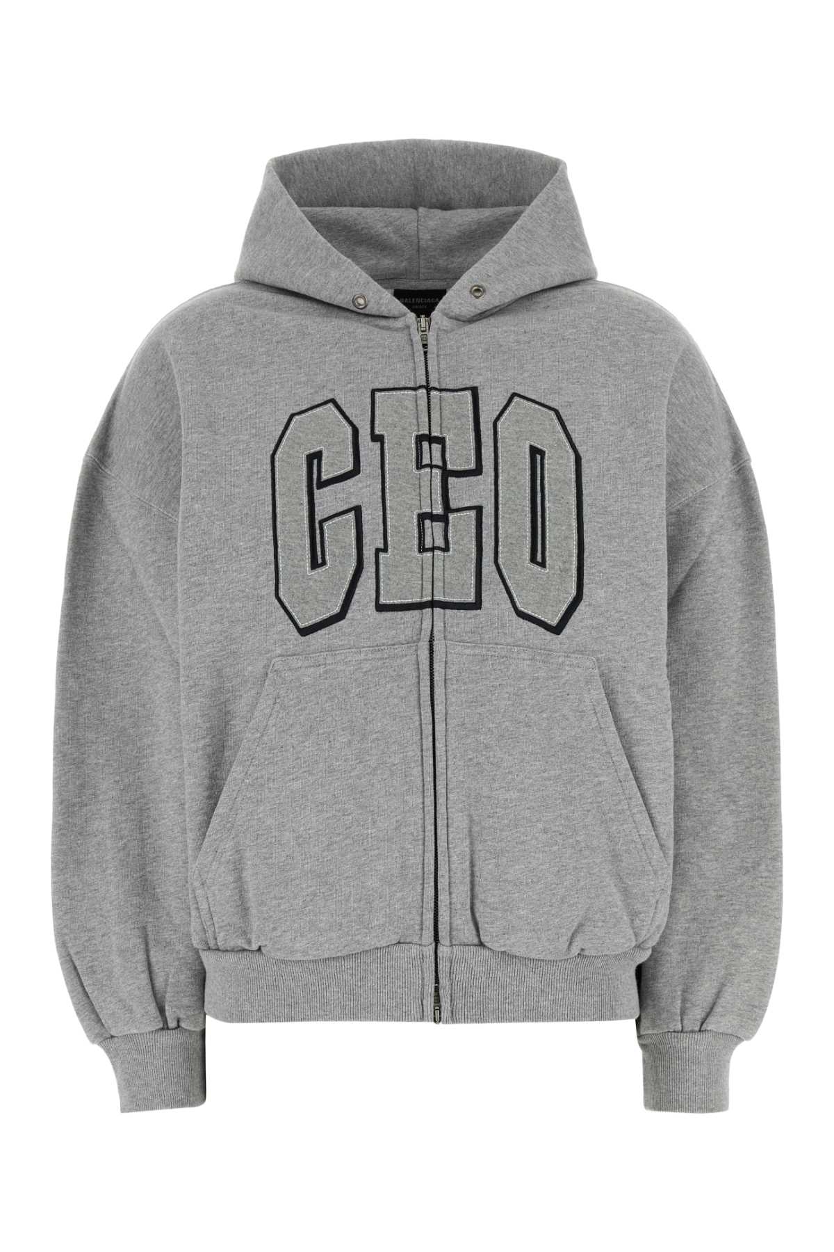 Balenciaga Women Grey Cotton Sweatshirt BALENCIAGA
