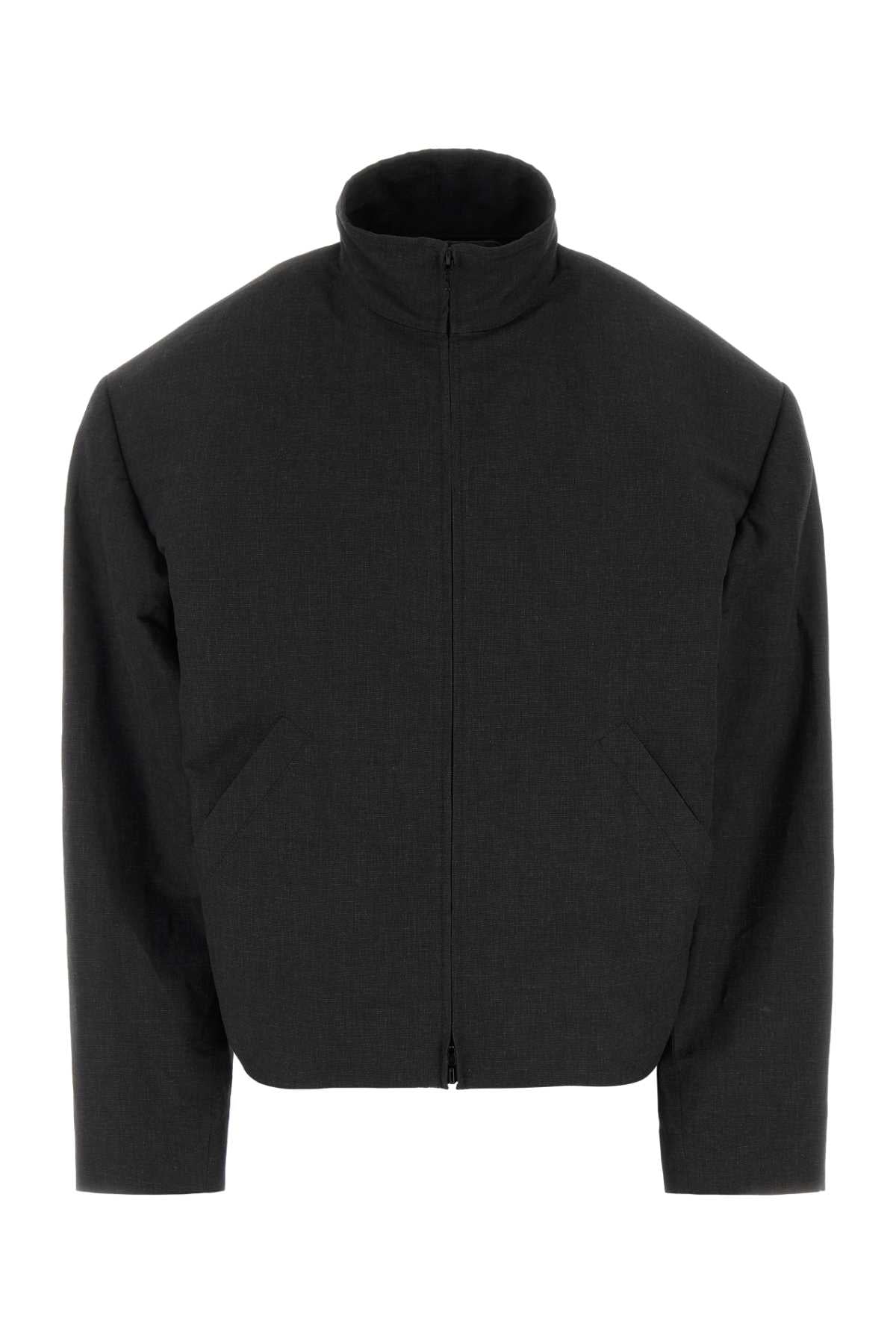 Balenciaga Women Slate Linen Blend Jacket BALENCIAGA