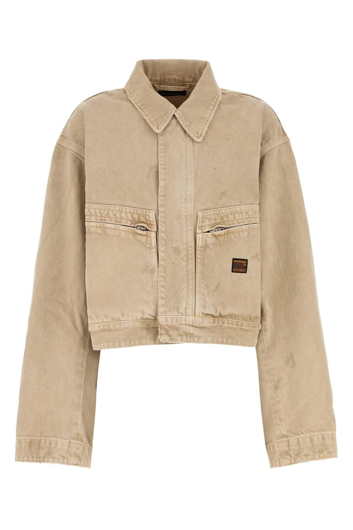 Balenciaga Women Beige Denim Jacket BALENCIAGA