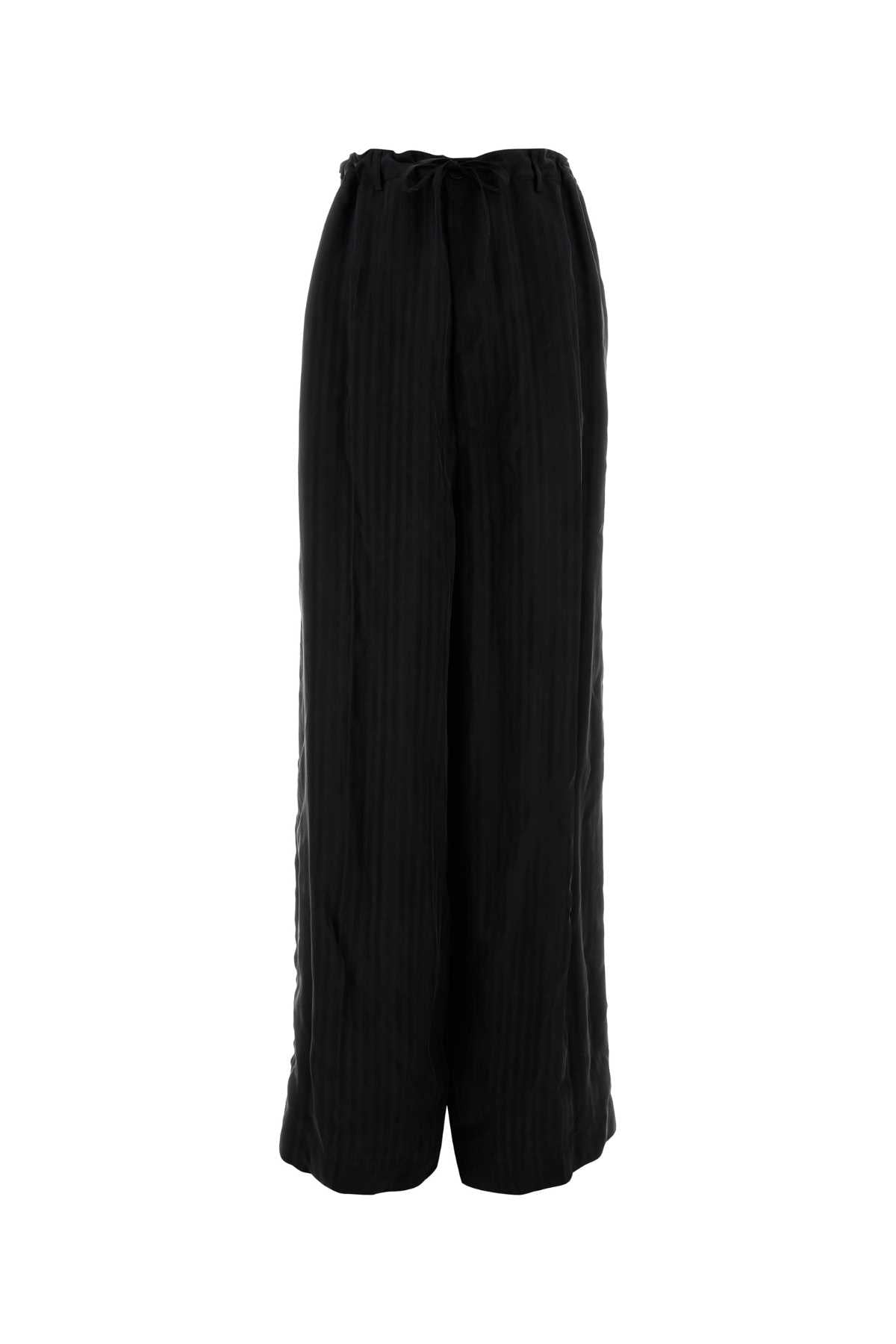 Balenciaga Women Black Cupro Pyjama Pant BALENCIAGA