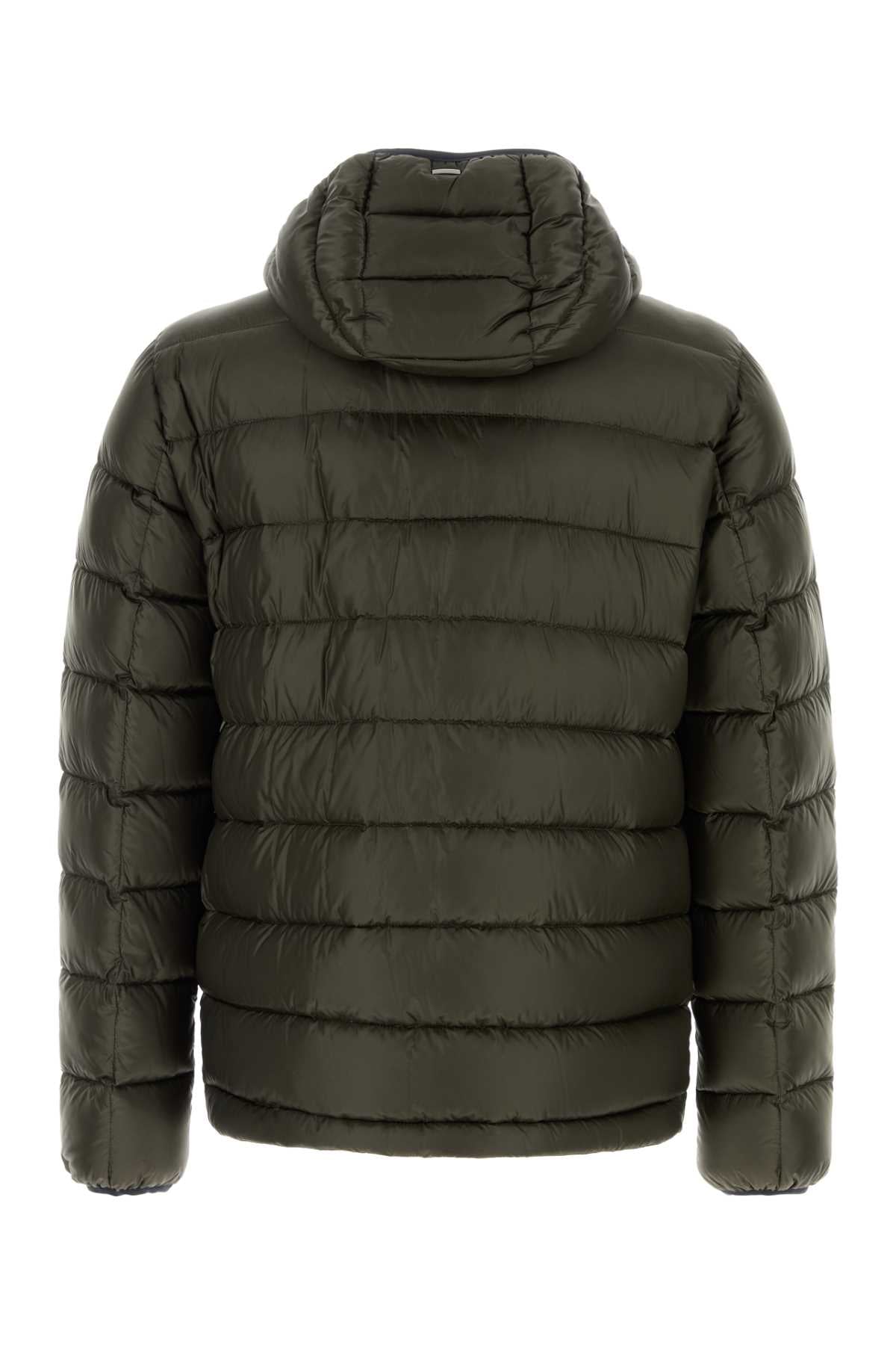 Herno Men Olive Green Nylon Down Jacket HERNO