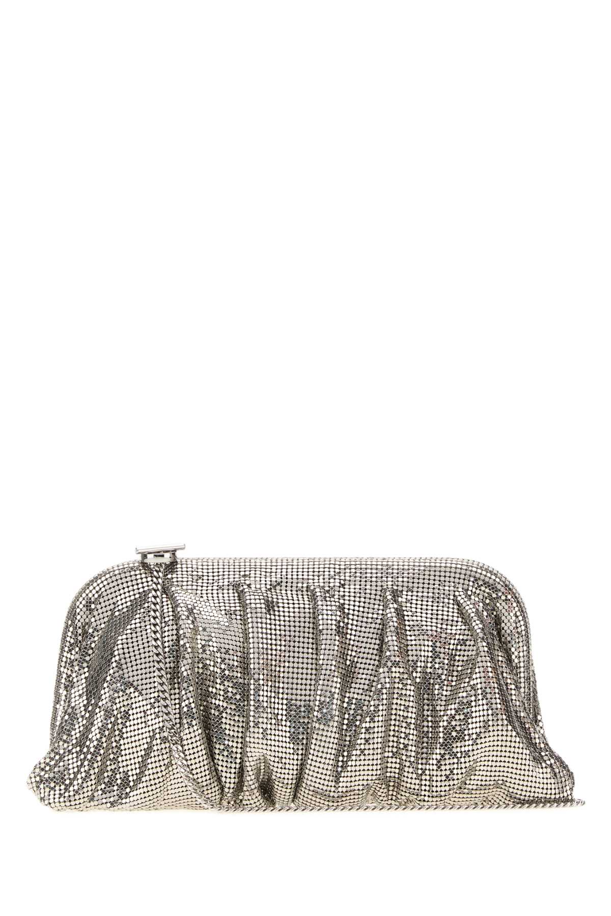 Benedetta Bruzziches Women Silver Metal Knit Large Venus Clutch BENEDETTA BRUZZICHES