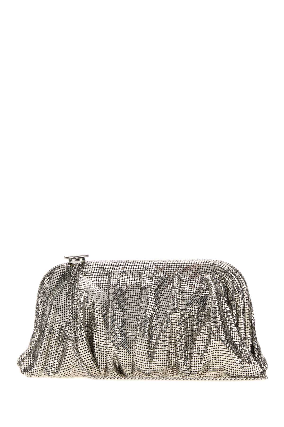 Benedetta Bruzziches Women Silver Metal Knit Large Venus Clutch BENEDETTA BRUZZICHES