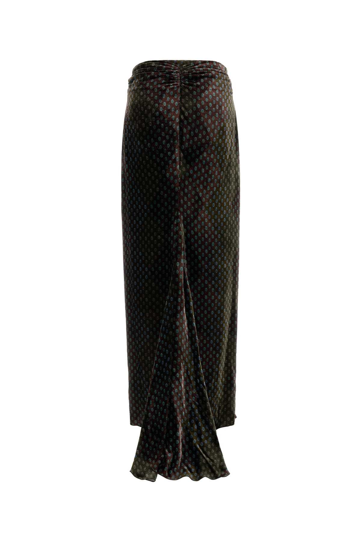 Dries Van Noten Women Printed Velvet Salix Skirt DRIES VAN NOTEN