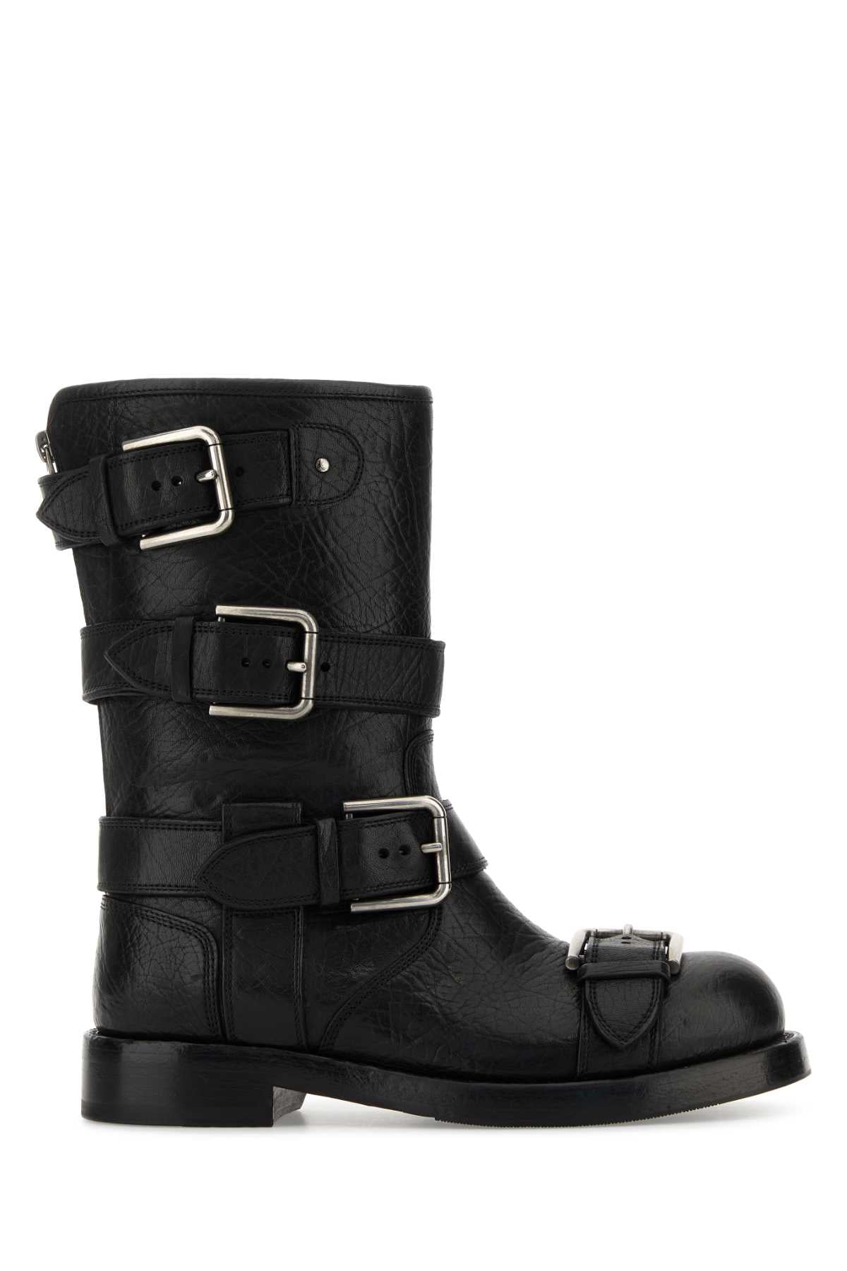 Dolce & Gabbana Women Black Leather Boots DOLCE & GABBANA