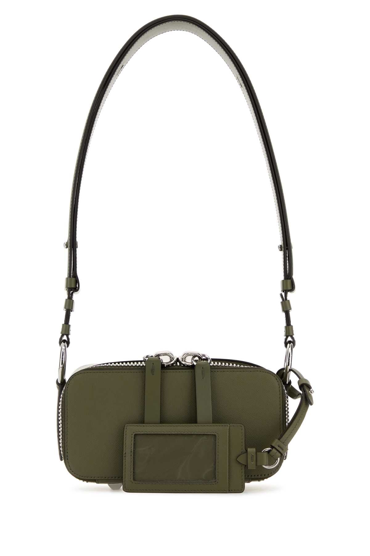 Maison Margiela Women Army Green Leather Shoulder Bag MAISON MARGIELA
