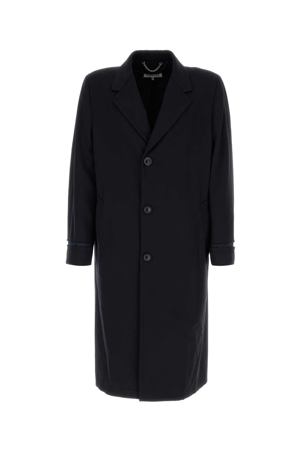 Maison Margiela Men Midnight Blue Wool Coat MAISON MARGIELA