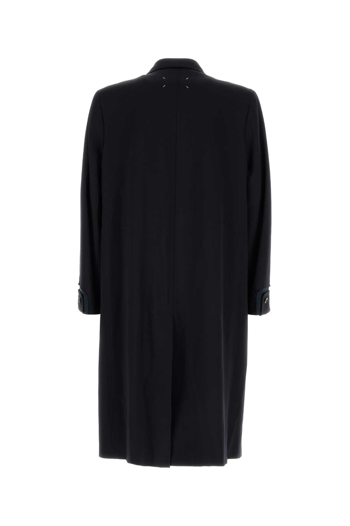 Maison Margiela Men Midnight Blue Wool Coat MAISON MARGIELA