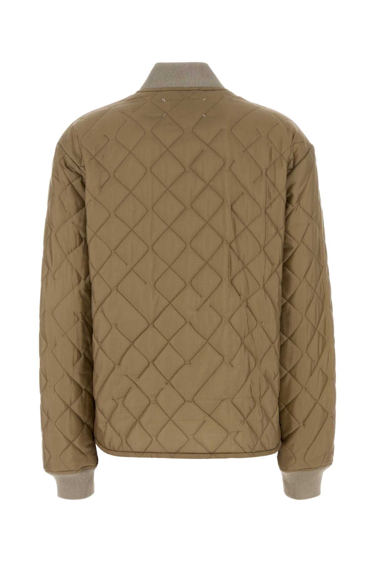 Maison Margiela Women Beige Nylon Bomber Jacket MAISON MARGIELA