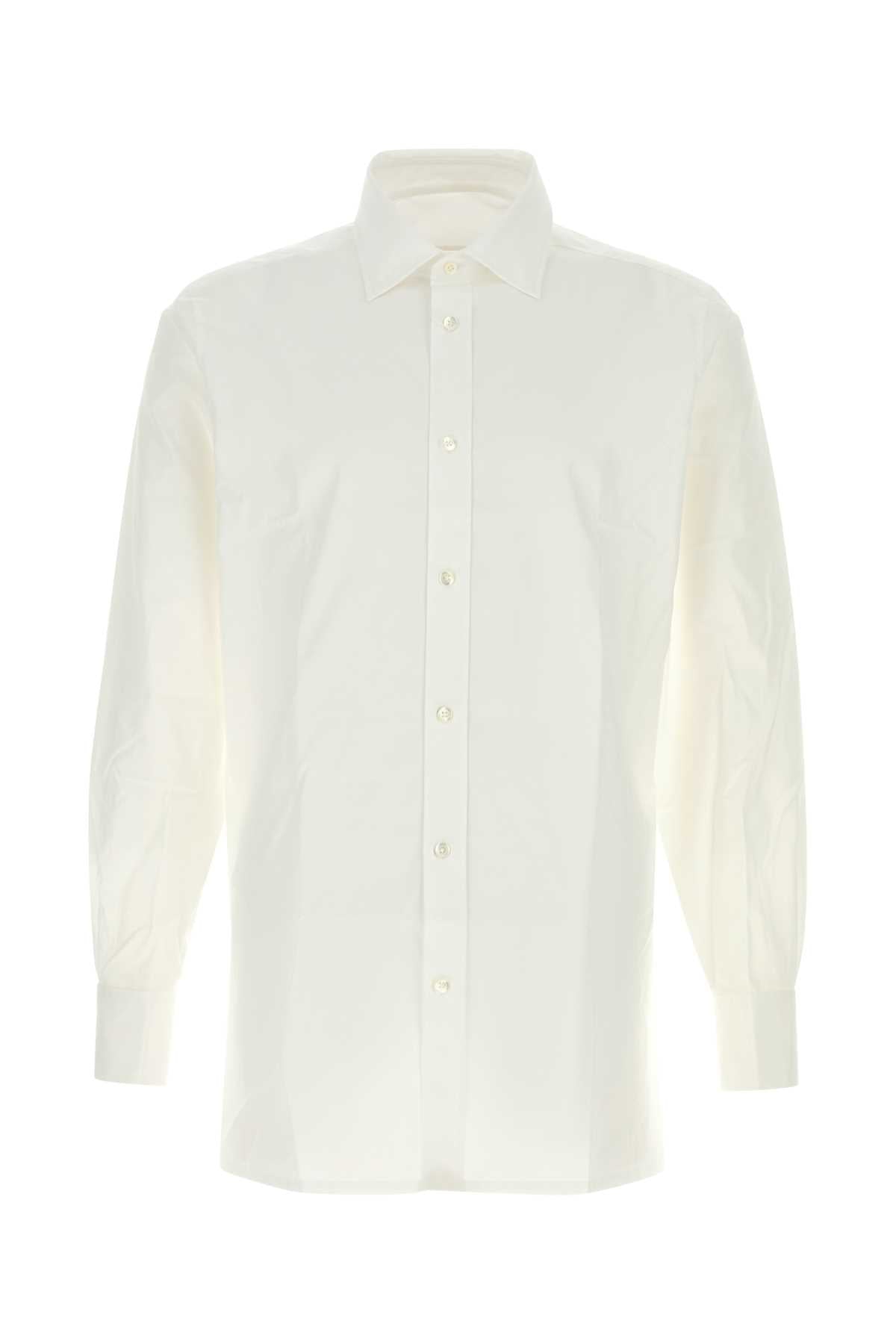 Maison Margiela Men White Poplin Shirt MAISON MARGIELA