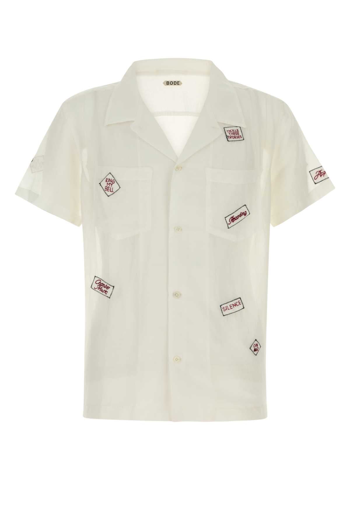 Bode Men White Cotton Blend On Air Shirt BODE