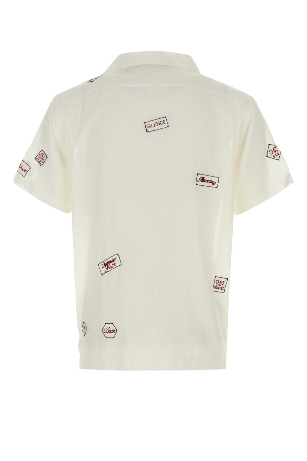 Bode Men White Cotton Blend On Air Shirt BODE