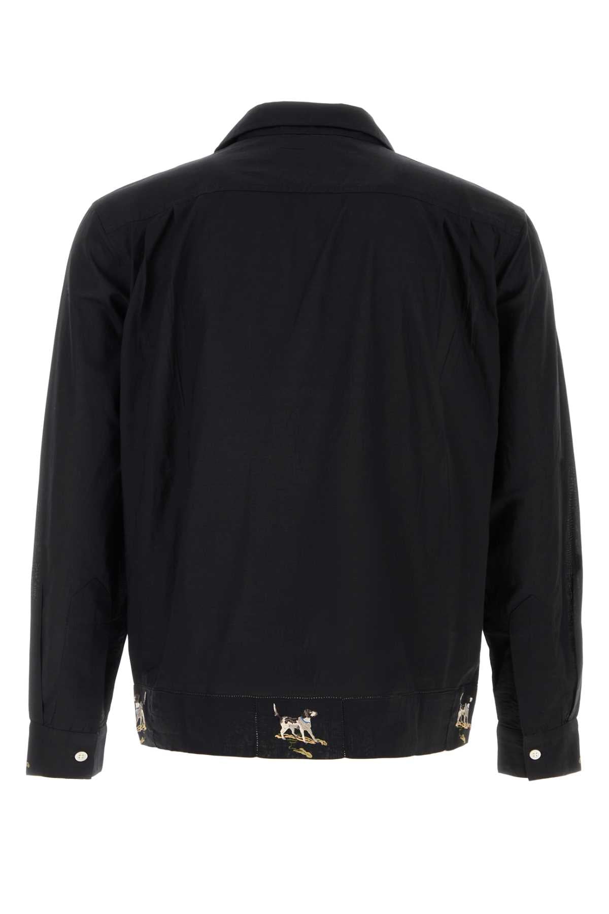 Bode Men Black Poplin Pointer Shirt BODE