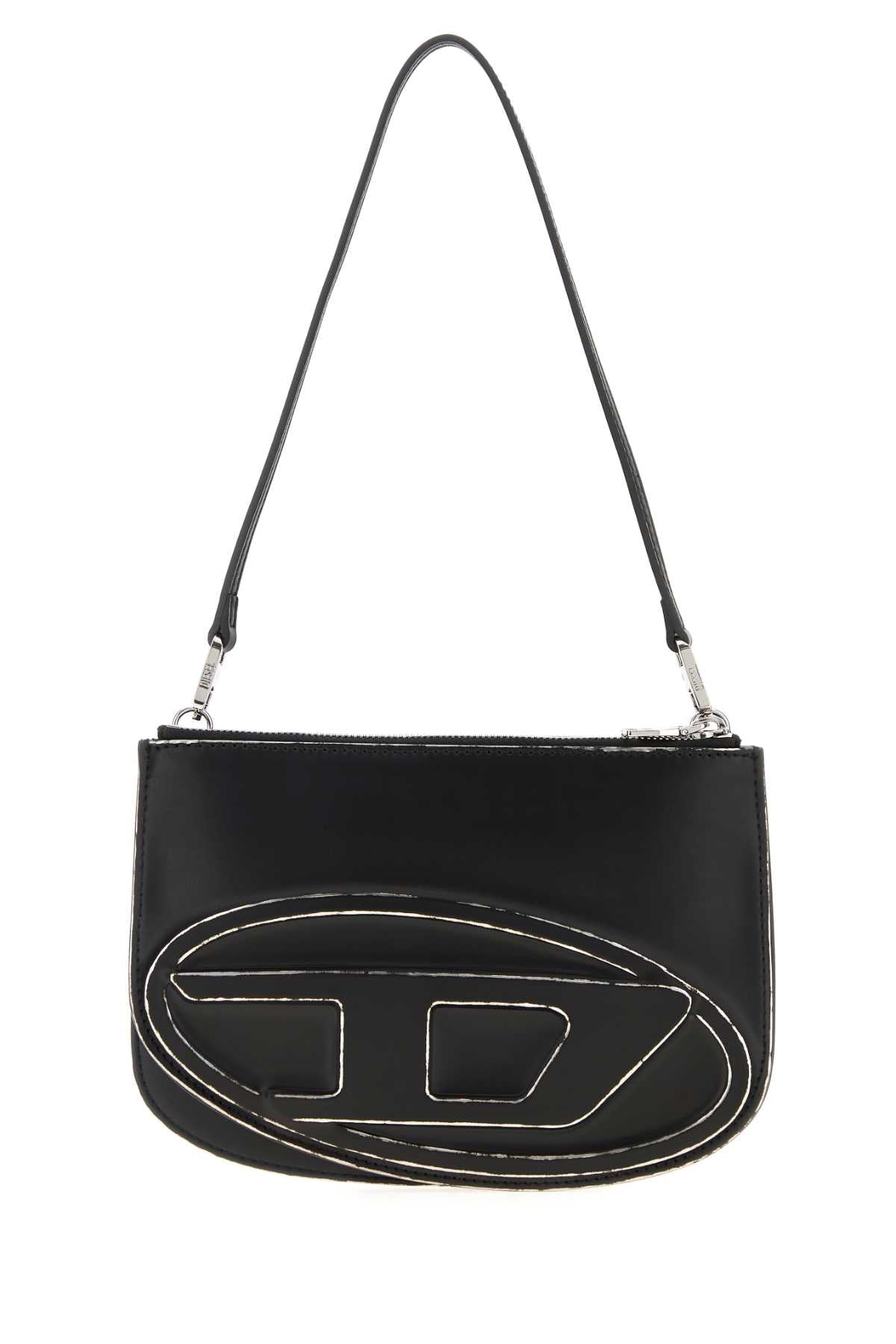 Diesel Women Black Leather 1Dr Shoulder Bag DIESEL