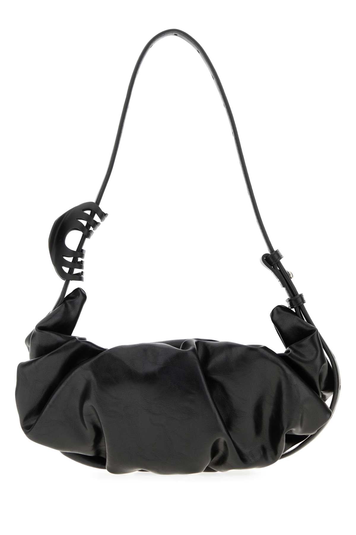 Diesel Women Black Synthetic Leather Grab-D Shoulder Bag DIESEL