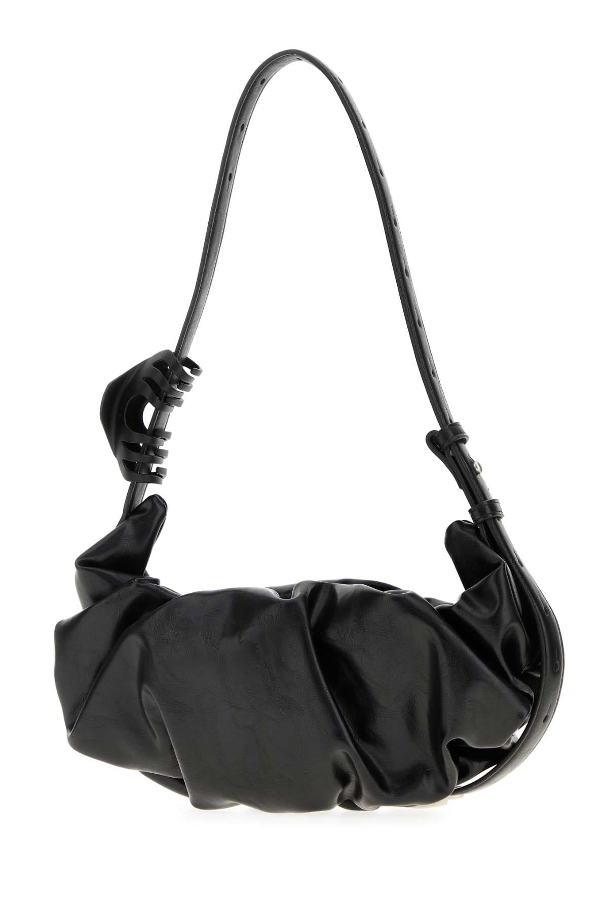 Diesel Women Black Synthetic Leather Grab-D Shoulder Bag DIESEL