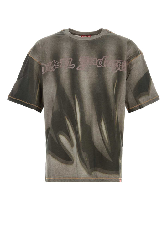 Diesel Men Printed Cotton T-Shirt DIESEL