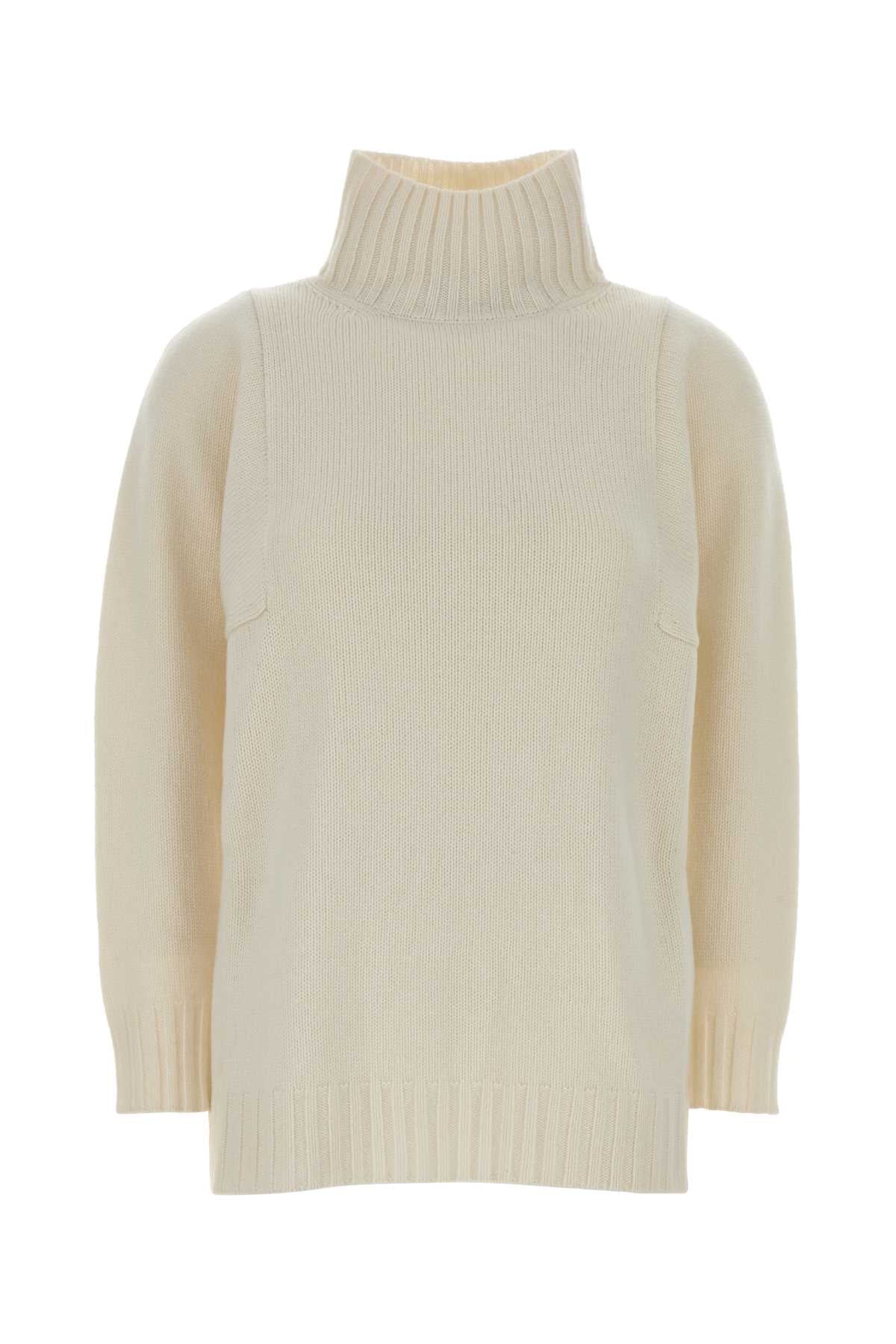 Max Mara Women White Cashmere Aceti Sweater MAX MARA