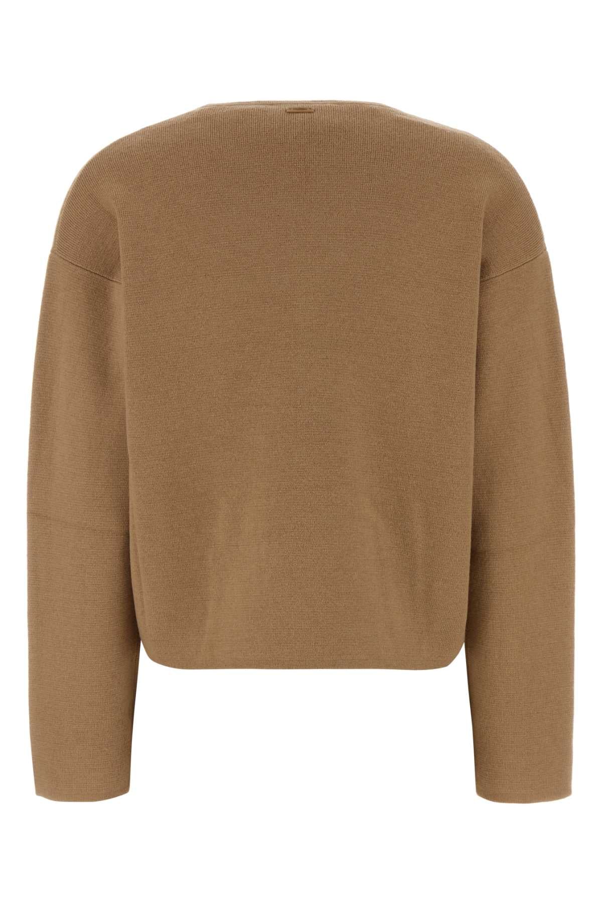Max Mara Women Camel Wool Blend Zibello Sweater MAX MARA
