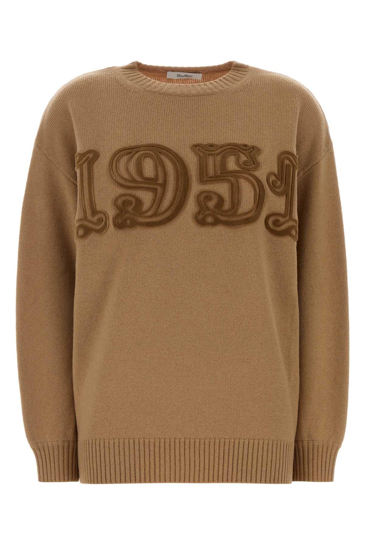 Max Mara Women Camel Wool Blend Fido Sweater MAX MARA