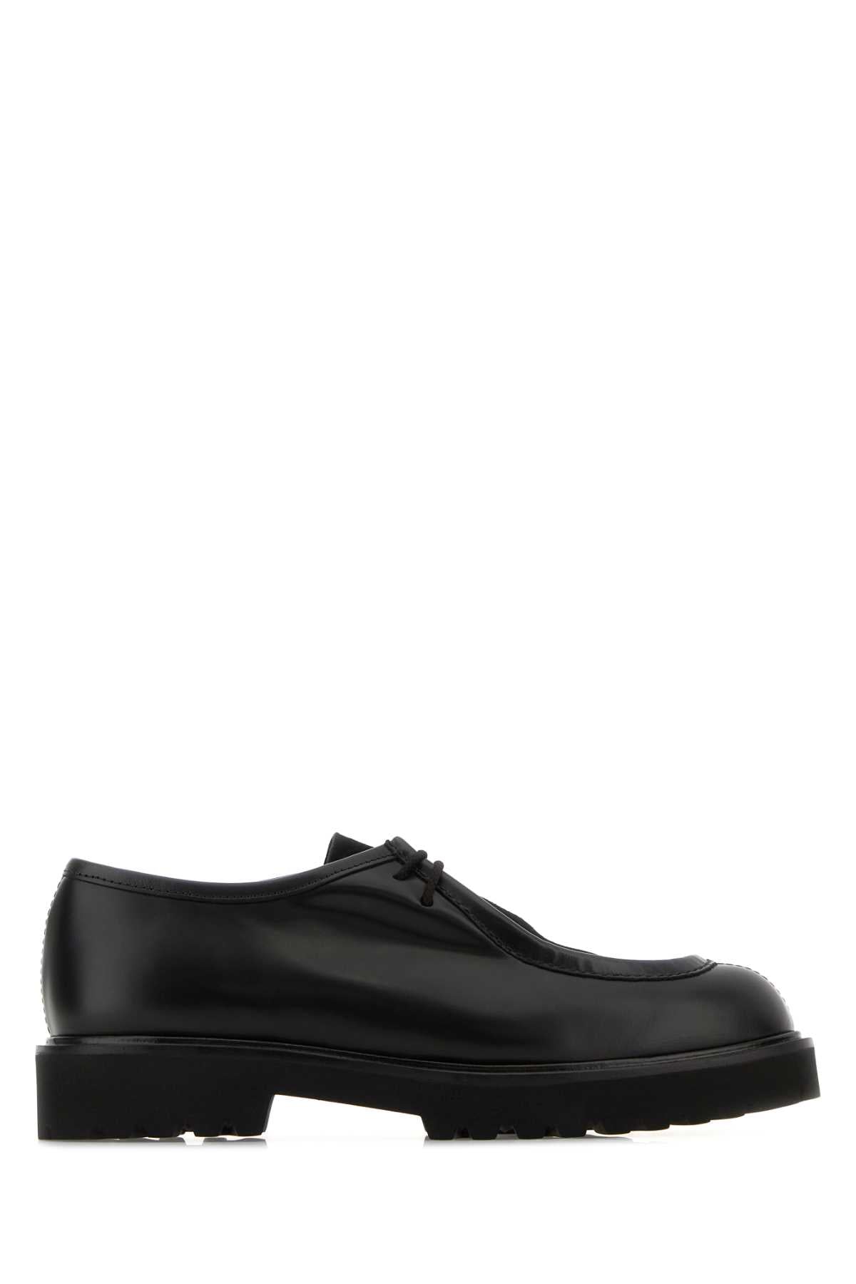 Max Mara Women Black Leather Track Lace-Up Shoes MAX MARA