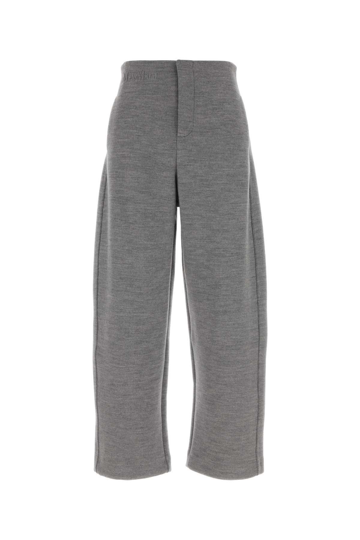 Max Mara Women Grey Wool Blend Ebrien Pant MAX MARA