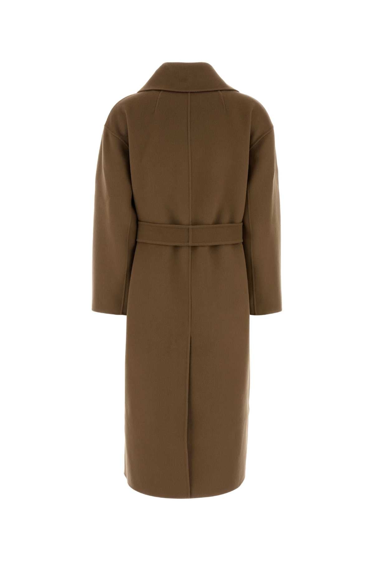 S Maxmara Women Biscuit Wool Heller Coat S MAX MARA