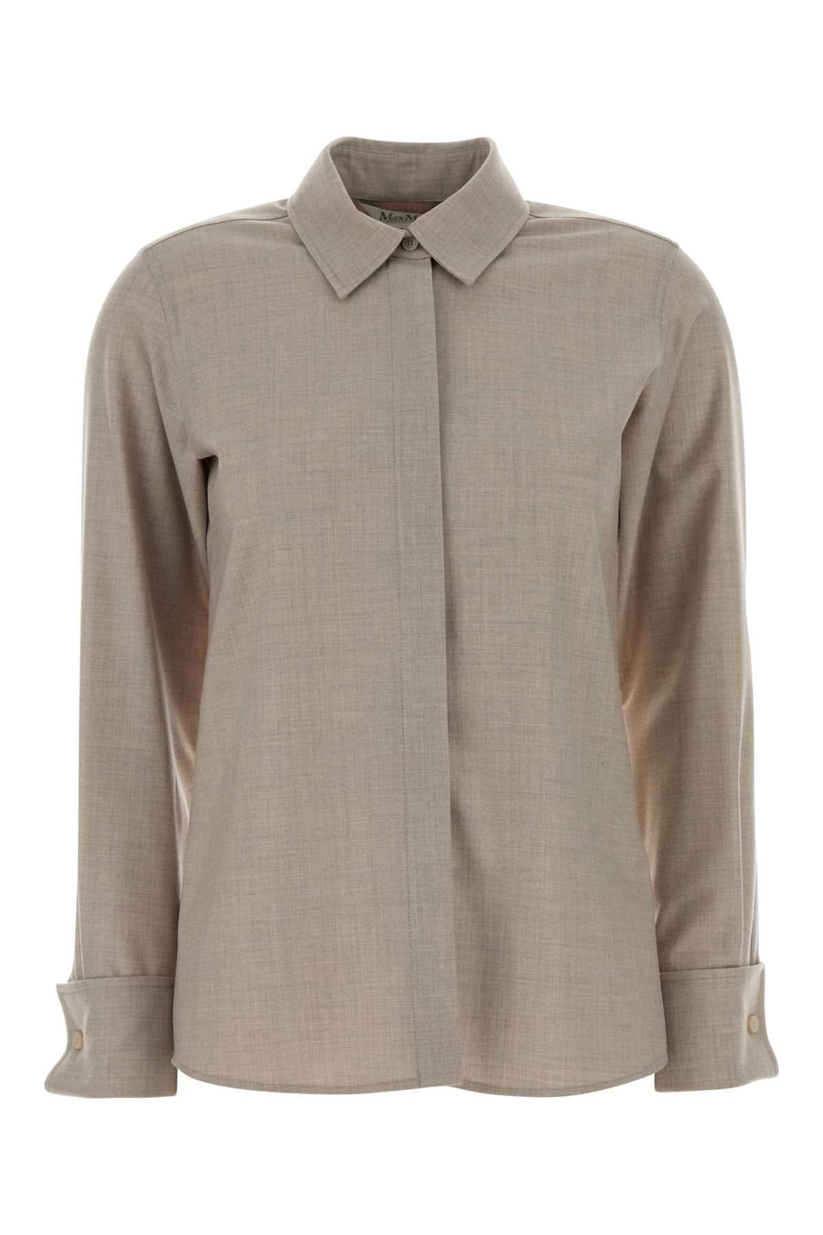Max Mara Women Dove Grey Stretch Cashmere Tebaide Shirt MAX MARA