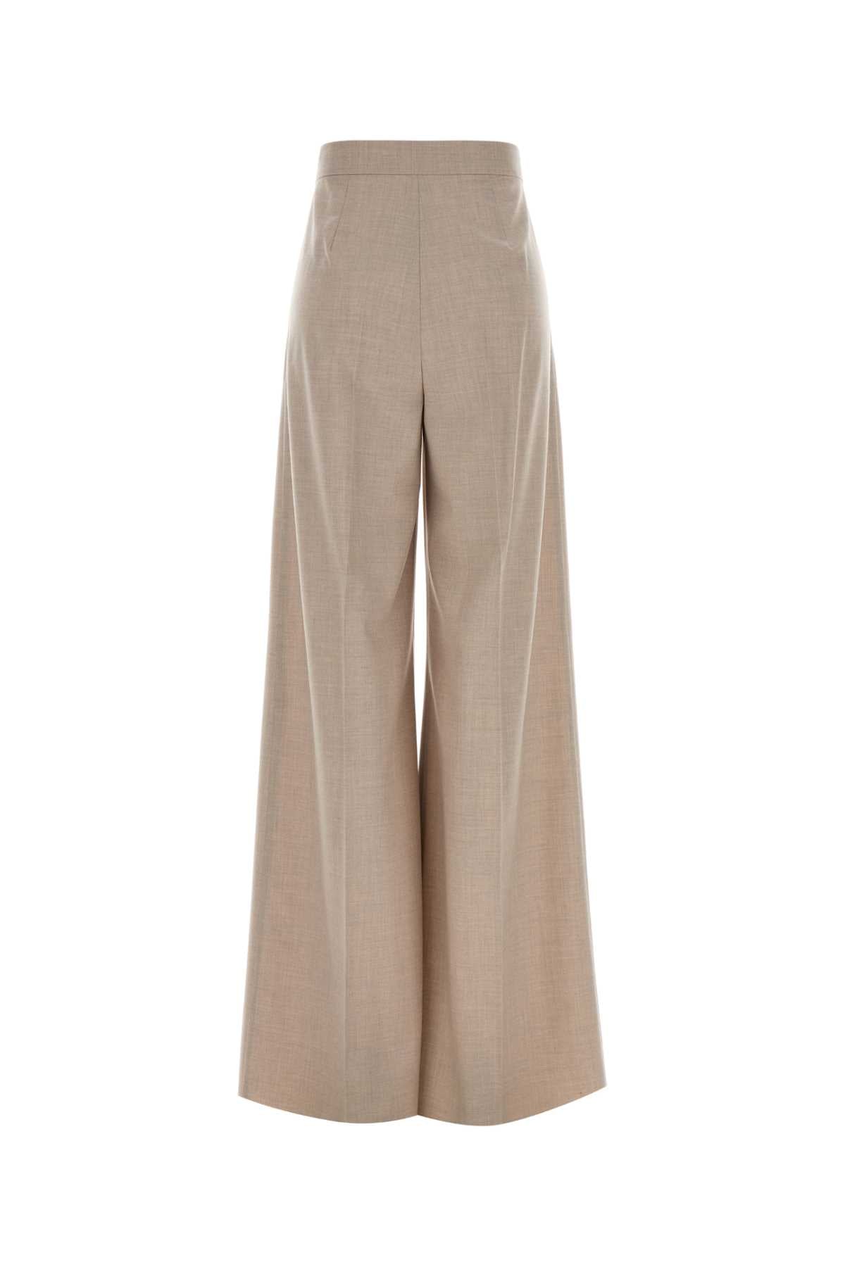 Max Mara Women Sand Stretch Cashmere Zulia Wide-Leg Pant MAX MARA