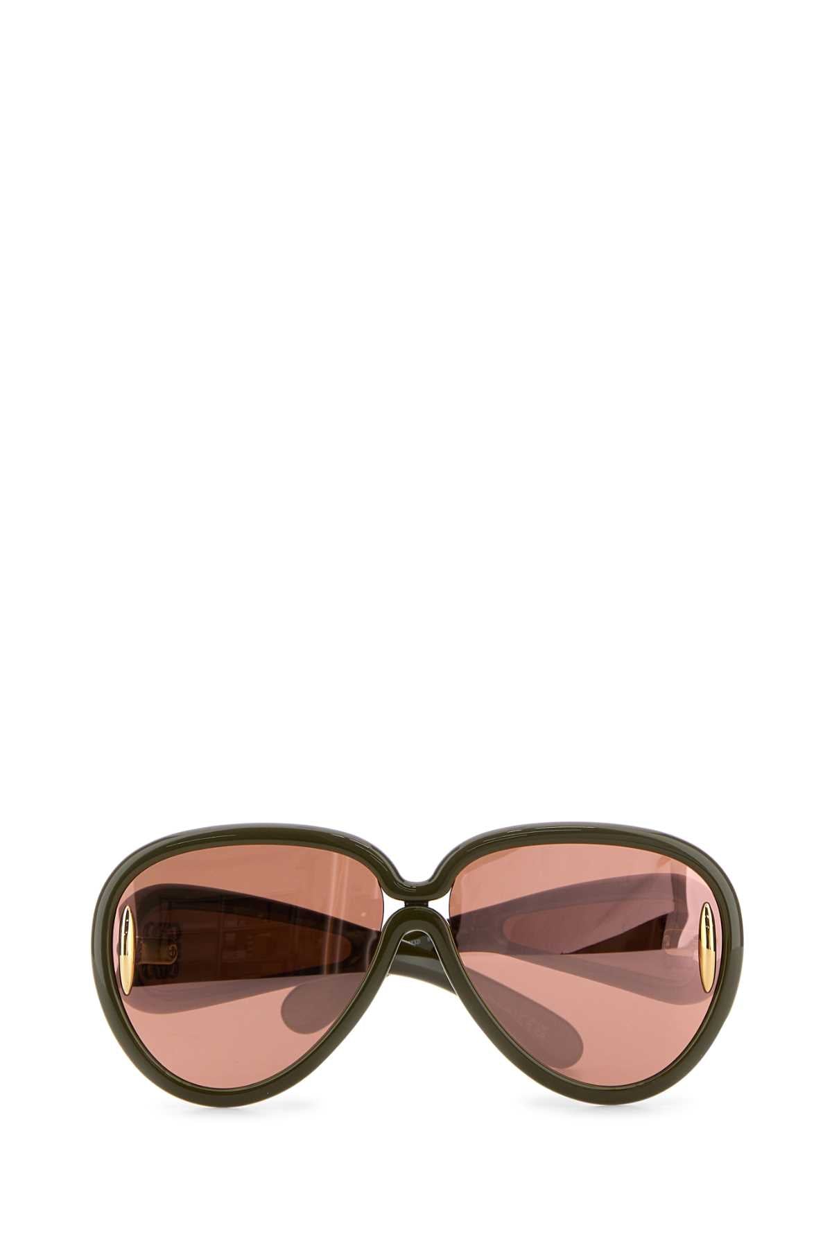 Loewe Unisex Army Green Acetate Sunglasses LOEWE